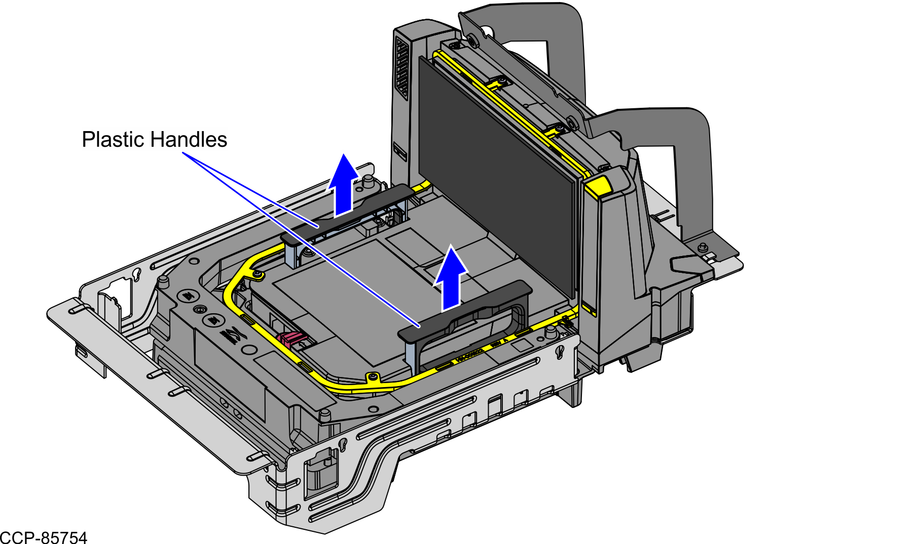 Installing the Shroud on the NCR Voyix 7896 Scanner/Scale